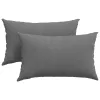 Kanapé párnák 2 pcs Sötétszürke 50 x 30 cm szövet