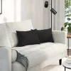 Kanapé párnák 2 pcs Fekete 50 x 30 cm szövet