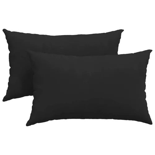 Kanapé párnák 2 pcs Fekete 50 x 30 cm szövet