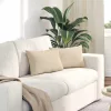 Kanapé párnák 2 pcs Krém 50 x 30 cm szövet