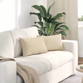 Kanapé párnák 2 pcs Krém 50 x 30 cm szövet