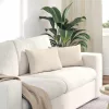 Kanapé párnák 2 pcs Bézs 50 x 30 cm szövet