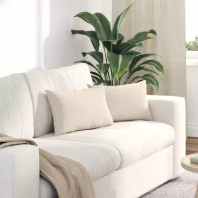 Kanapé párnák 2 pcs Bézs 50 x 30 cm szövet