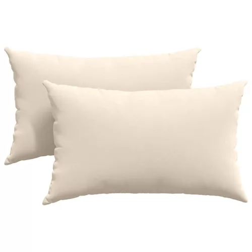 Kanapé párnák 2 pcs Bézs 50 x 30 cm szövet