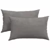 Kanapé párnák 2 pcs Világosszürke 50 x 30 cm Bársonyos szövet