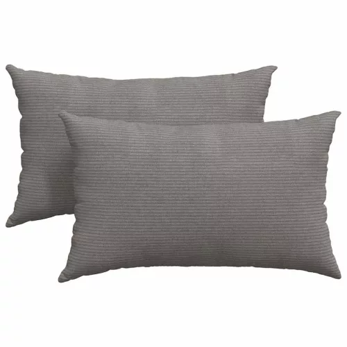 Kanapé párnák 2 pcs Világosszürke 50 x 30 cm Bársonyos szövet