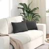 Kanapé párnák 2 pcs Sötétszürke 50 x 30 cm Bársonyos szövet