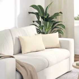 Kanapé párnák 2 pcs Krém 50 x 30 cm Bársonyos szövet