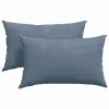 Kanapé párnák 2 pcs Kék 50 x 30 cm Bársonyos szövet