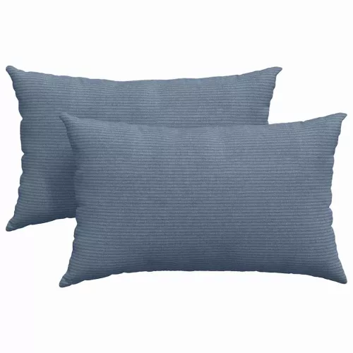 Kanapé párnák 2 pcs Kék 50 x 30 cm Bársonyos szövet