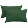 Kanapé párnák 2 pcs Sötétzöld 50 x 30 cm Bársonyos szövet