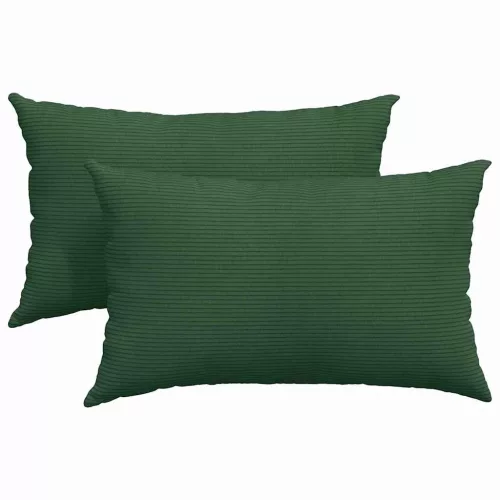 Kanapé párnák 2 pcs Sötétzöld 50 x 30 cm Bársonyos szövet