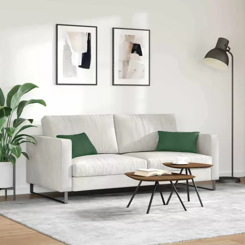 Kanapé párnák 2 pcs Sötétzöld 50 x 30 cm Bársonyos szövet