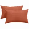 Kanapé párnák 2 pcs Piros Narancs 50 x 30 cm Bársonyos szövet