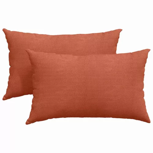 Kanapé párnák 2 pcs Piros Narancs 50 x 30 cm Bársonyos szövet
