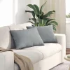 Kanapé párnák 2 pcs Világosszürke 60 x 40 cm szövet