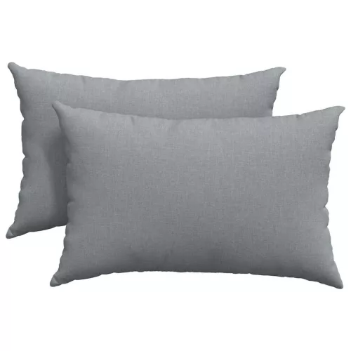 Kanapé párnák 2 pcs Világosszürke 60 x 40 cm szövet