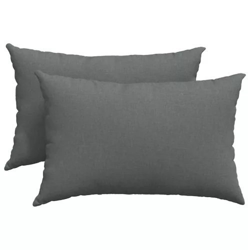 Kanapé párnák 2 pcs Sötétszürke 60 x 40 cm szövet