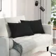 Kanapé párnák 2 pcs Fekete 60 x 40 cm szövet