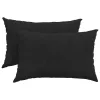 Kanapé párnák 2 pcs Fekete 60 x 40 cm szövet