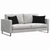 Kanapé párnák 2 pcs Fekete 60 x 40 cm szövet