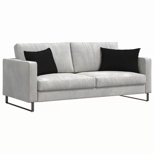 Kanapé párnák 2 pcs Fekete 60 x 40 cm szövet