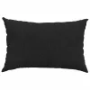 Kanapé párnák 2 pcs Fekete 60 x 40 cm szövet