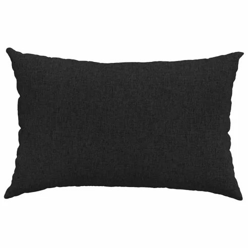 Kanapé párnák 2 pcs Fekete 60 x 40 cm szövet