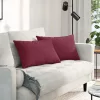 Kanapé párnák 2 pcs Bordó 60 x 40 cm szövet