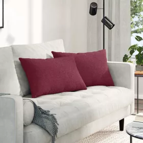 Kanapé párnák 2 pcs Bordó 60 x 40 cm szövet