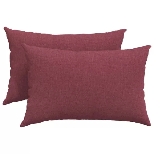 Kanapé párnák 2 pcs Bordó 60 x 40 cm szövet