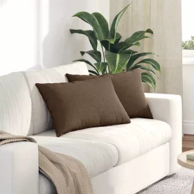 Kanapé párnák 2 pcs Barna 60 x 40 cm szövet