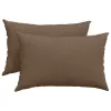 Kanapé párnák 2 pcs Barna 60 x 40 cm szövet