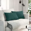 Kanapé párnák 2 pcs Sötétzöld 60 x 40 cm szövet