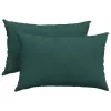 Kanapé párnák 2 pcs Sötétzöld 60 x 40 cm szövet