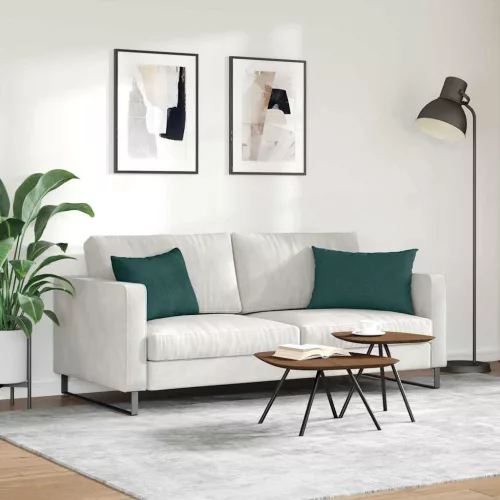 Kanapé párnák 2 pcs Sötétzöld 60 x 40 cm szövet