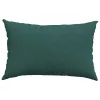 Kanapé párnák 2 pcs Sötétzöld 60 x 40 cm szövet
