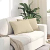 Kanapé párnák 2 pcs Krém 60 x 40 cm szövet