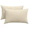 Kanapé párnák 2 pcs Krém 60 x 40 cm szövet