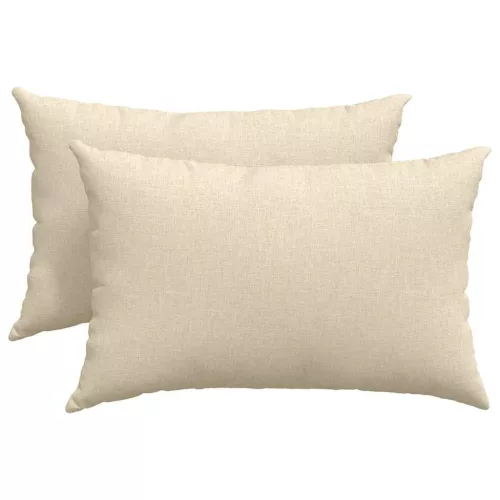 Kanapé párnák 2 pcs Krém 60 x 40 cm szövet