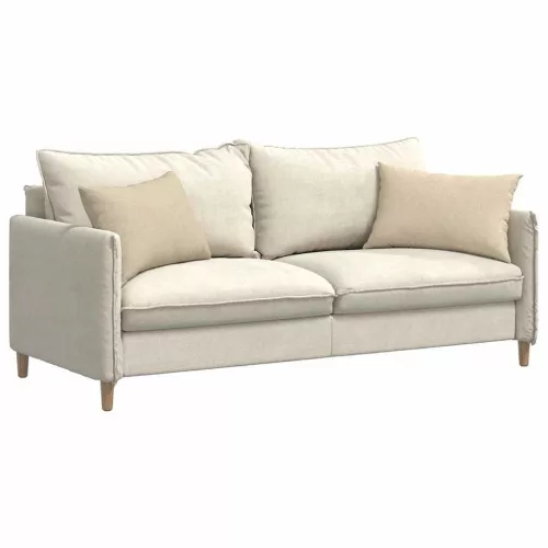 Kanapé párnák 2 pcs Krém 60 x 40 cm szövet