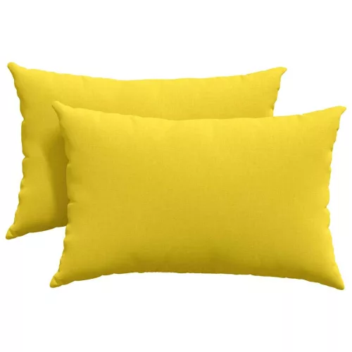 Kanapé párnák 2 pcs Világos sárga 60 x 40 cm szövet
