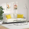 Kanapé párnák 2 pcs Világos sárga 60 x 40 cm szövet