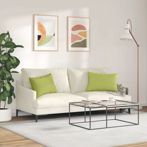 Kanapé párnák 2 pcs Világos zöld 60 x 40 cm szövet