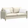 Kanapé párnák 2 pcs Fehér 60 x 40 cm szövet