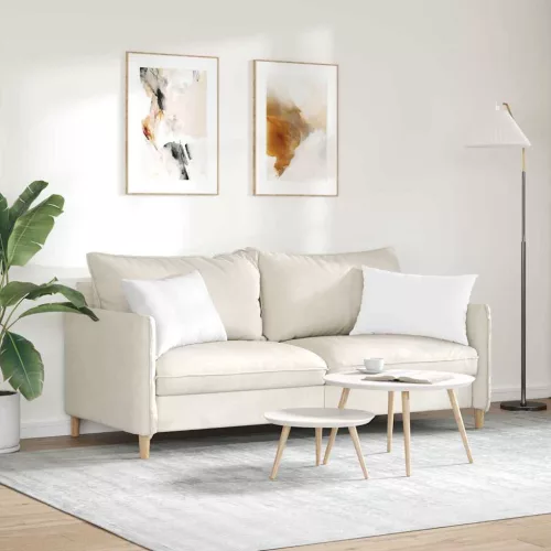 Kanapé párnák 2 pcs Fehér 60 x 40 cm szövet