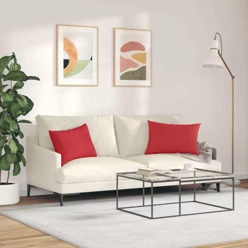 Kanapé párnák 2 pcs Piros 60 x 40 cm szövet