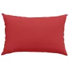 Kanapé párnák 2 pcs Piros 60 x 40 cm szövet
