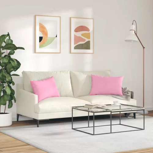 Kanapé párnák 2 pcs Rózsaszín 60 x 40 cm szövet