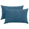 Kanapé párnák 2 pcs Kék 60 x 40 cm Bársonyos szövet